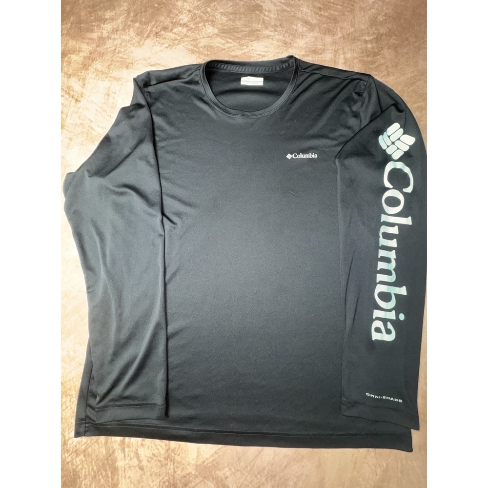 Men's Columbia Long Sleeve Shirt Outdoor performance  Large Black
